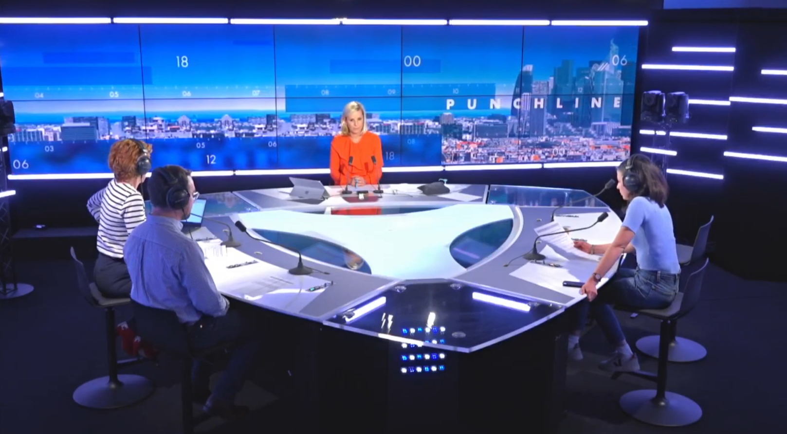 Plateau de CNEWS lors de l’annonce de la condamnation de Deliveroo.