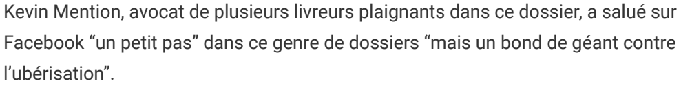 Extrait de Nouveaux.fr : Deliveroo devant la justice pour « travail dissimulé » en mars 2022.