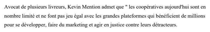 Extrait de Sud Ouest : En coopératives contre l'ubérisation.