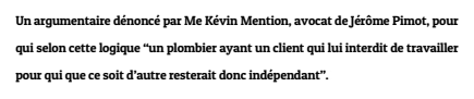 Extrait de L'Abestit : La justice refuse le statut de salarié à deux coursiers travaillant pour une plateforme de livraison.