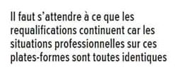 Extrait de Alternatives économiques : Des requalifications en salariat au menu des plates-formes.