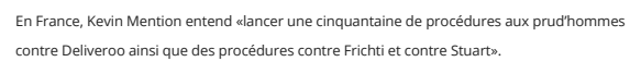 Extrait de Metrotime : Deliveroo condamné pour travail dissimulé en France.