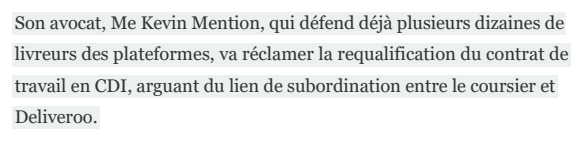Extrait de Medias24 : Un des leaders de la grève contre Deliveroo radié par la plateforme.