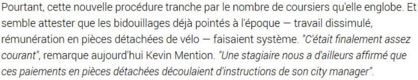 Extrait de L'Explicite : Le peloton des livreurs contre-attaque.