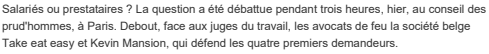 Extrait de Ouest-France : Les repas livrés à vélo aux prud'hommes.