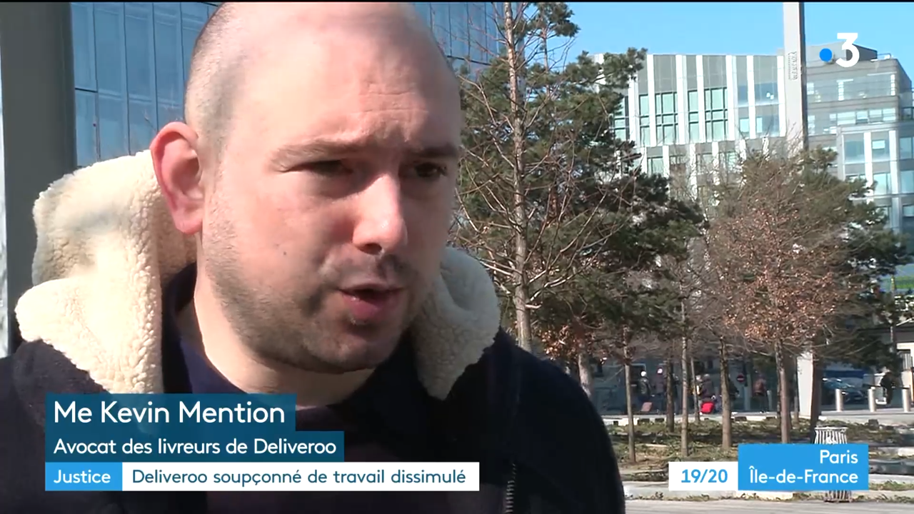 Entretien dans le 19/20 Paris Île-de-France à l’ouverture du procès pénal de Deliveroo.
