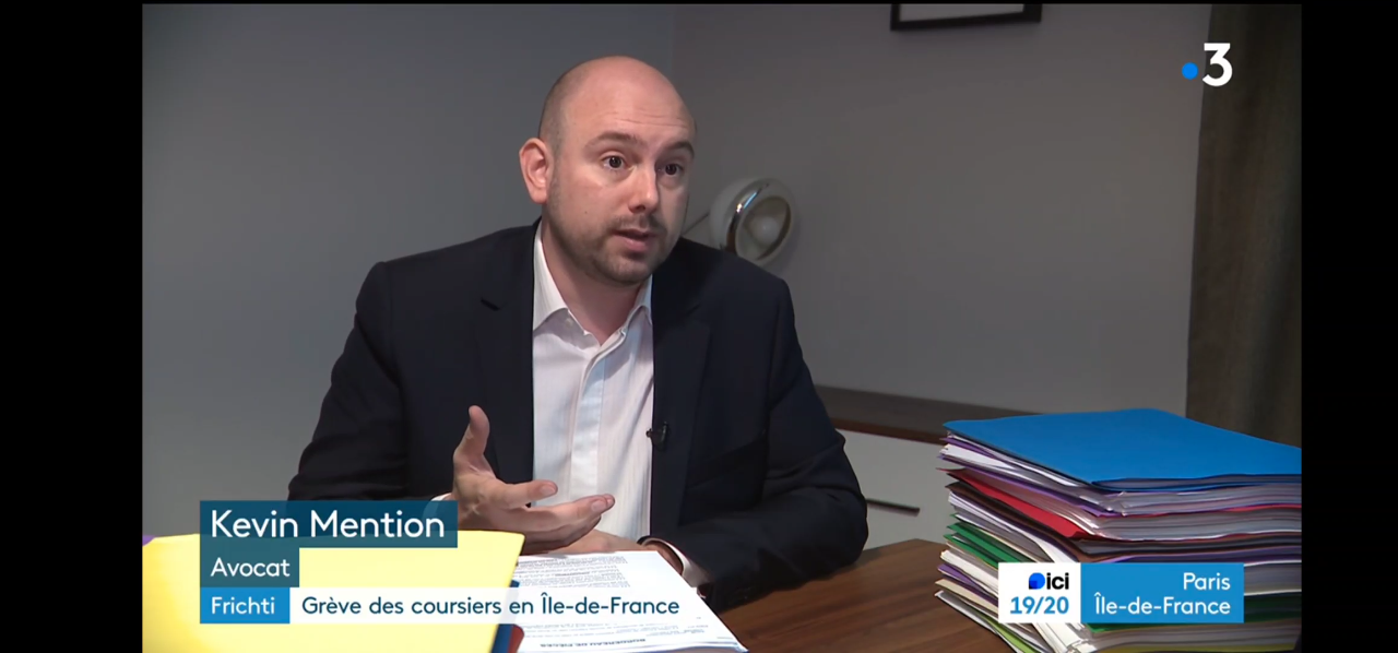 Entretien dans Ici 19/20 Paris Île-de-France sur la mobilisation des coursiers Frichti.