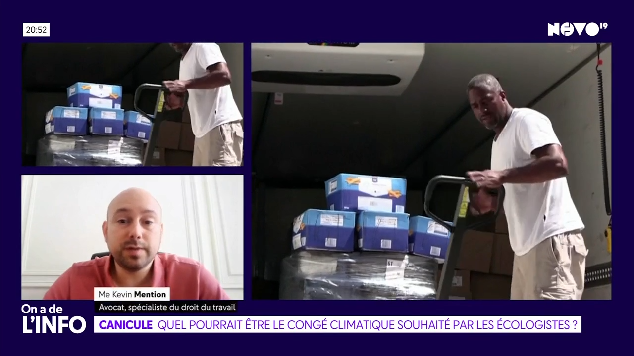 Entretien sur NOVO19 consacré au congé climatique et à la protection des salariés.