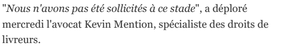 Extrait de L'Express : D'Uber à Deliveroo, les travailleurs des plateformes s'organisent.