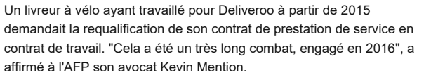 Extrait de Notre Temps : Deliveroo condamné en France pour travail dissimulé, une première.