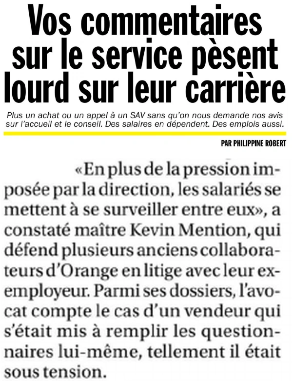 Extrait de Capital : Vos commentaires sur le service pèsent lourd sur leur carrière.